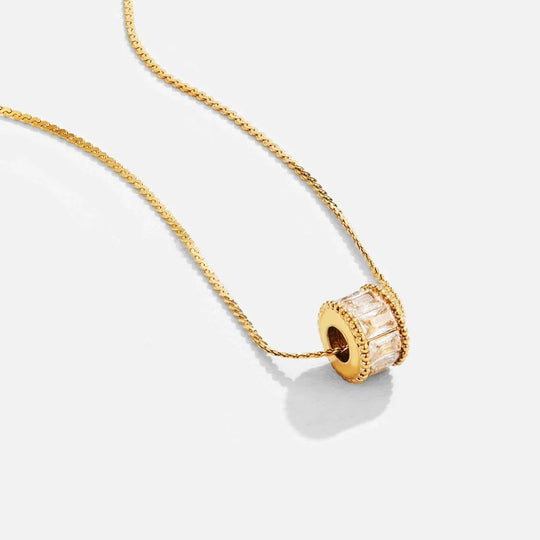 Gigi Crystal 18K Gold Hoop Earrings