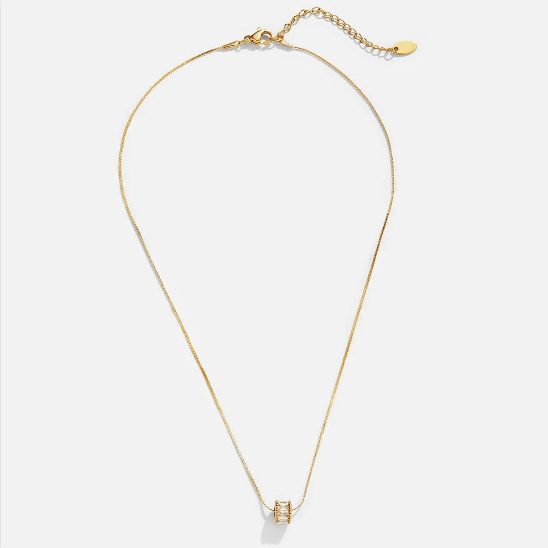 Gigi Crystal 18K Gold Hoop Earrings