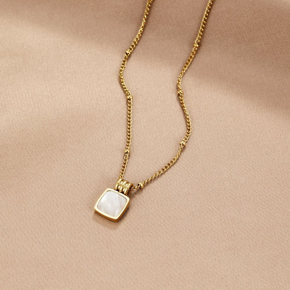 Lucia Black Pendant Necklace