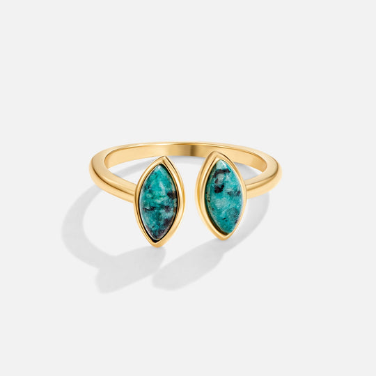 Gold Jade Green Wrap Ring