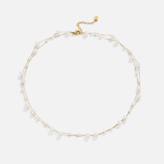 Layered Tori Pearl Necklace