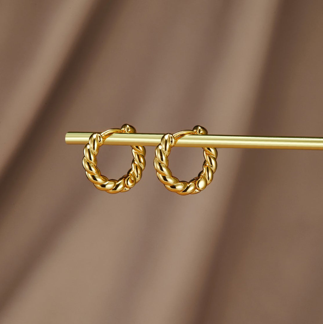Layla Gold Twist Earrings