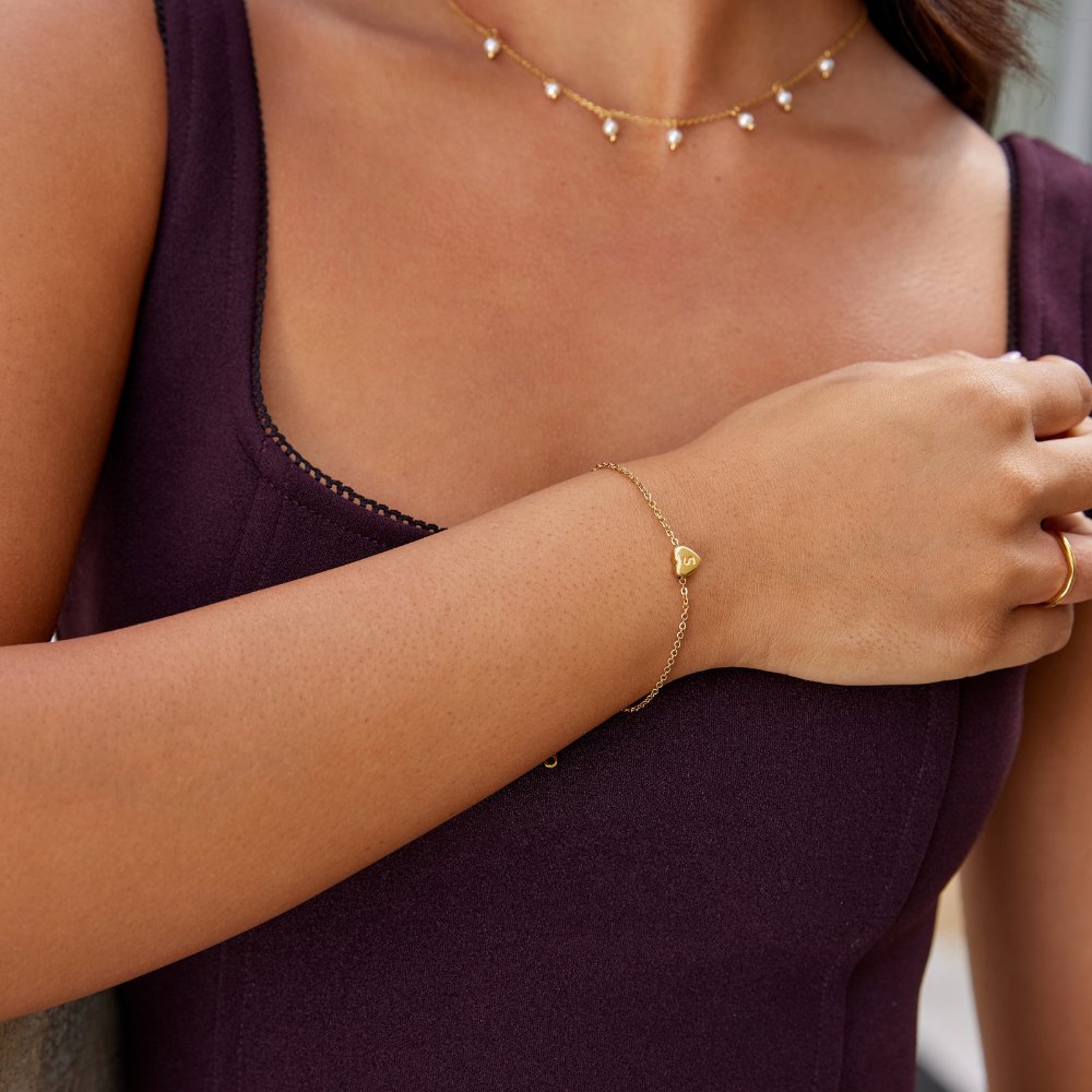 Letter Heart Bracelet