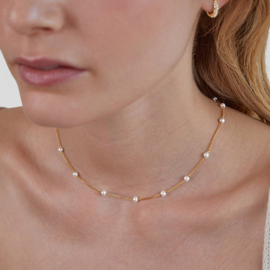 Nura Pearl 18K Gold Necklace