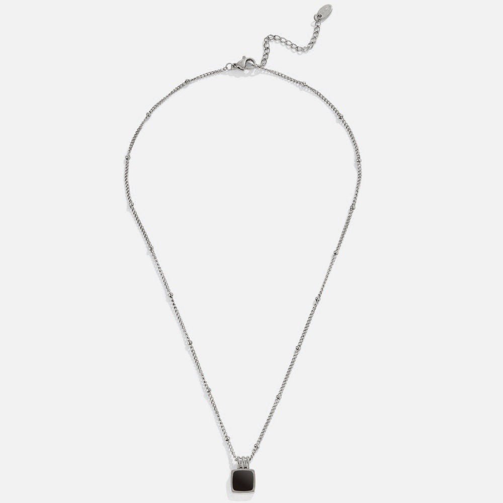 Lucia Black Pendant Necklace
