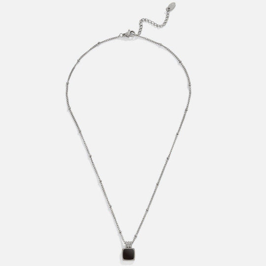 Lucia Black Pendant Necklace